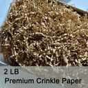 2 LB Brown Crinkle Cut Paper Shred Filler for Gift Baskets Party Favors Stuffing Easter Egg Grass