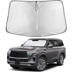 EcoNour Windshield Sunshade Compatible for Infiniti QX80 2014-2022 2023 2024, Sun Visor for Front Windshield & Window Sun Shade Cover, UV Heat Blocker & Protector, Car Accessories
