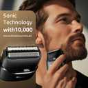 Mbzoey Electric Foil Shavers for Men: Mini Electric Razor for Face - IPX7 Waterproof Cordless Razor with LED Display & Fast Charge - Micro-Comb Technology & Precision Blades