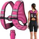 Weighted Vest, 10lb Weight Vest with Reflective Stripe, for Men Women Workout Equipment for Strength Training, Running, Jogging, Fitness, Weight Loss 10LB