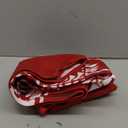 Christmas Tree Skirt 48 Inches | Red Xmas Tree Skirt with Rustic Snowflake & Reindeer Pattern, Fits 5 to 7 Foot Trees, Perfect Christmas Decorations for Holiday Trees.