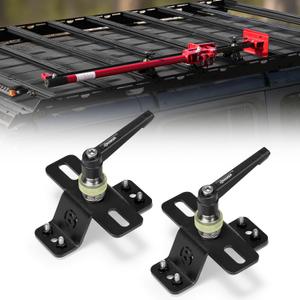 BUNKER INDUST Farm Jack Mount for Roof Rack, 2 Pcs High Lift Jack Mounting Brackets Works with M6/M8 Slots and Most Standard Farm Jacks