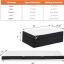 Sweetcrispy Tri-Fold Memory Foam Mattress Topper with Collapsible and Washable Cover, Portable Floor Bed with CertiPUR-US Certified, for Travel & Yoga, Guest Mat