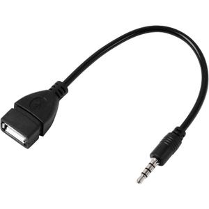 uxcell USB 2.0 Female to AUX 3.5mm Male Plug Car Jack Audio Cable 3.5mm Auxiliary Adapter Converter Cable Connector Data Cord 8 inch
