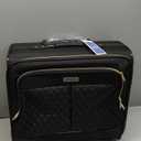 Lekebobor Rolling Laptop Bag Rolling Laptop Briefcase on Wheels for Women/Men Fits Up to 17.3Inch computer Bags Water Resistant for Work Travel and Business, Black Quilted (Large)
