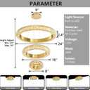 23.6" 3 Ring Crystal Chandelier Modern LED Dimmable Ring Pendant Light Round Chandelier for Dining Room Living Room Gold, 3 Ring Round 24"
