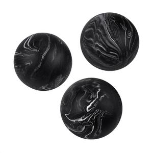 Creative Scents Black Marble Look SMALL 2.75 Decorative Balls for Bowls Set of 3 Decorative Orbs Spheres for Coffee Table Centerpiece, Dining Table, Living Room - Modern Bowl Fillers for Home Dcor, 2.75" Diameter