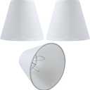 Small Lamp Shade Chandelier Shades Set of 3Fabric Lampshade for Wall LampChandelier ShadesSmall Table LampsFor Cutting Edge Bulbs, Clip-on Fitter Lampshade3" X 6" X 5" (white)