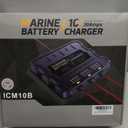 3 Bank Marine Battery Charger, 12V 30A (10A/Bank) Smart Waterproof Onboard Boat Battery Charger, Battery Maintainer & Desulfator for SLA/AGM/Lithium (LiFePO4), Calcium and Deep-Cycle Batteries