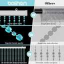 Boshen Crystal Beaded Curtain, 35.5 x 79 Inches Acrylic Hanging Door Beads String Curtain, 30 Strands Room Divider for Doorway Window Living Room Bedroom Decor, Lozenge Pattern-Blue