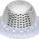 LEKEYE Shower Drain Hair Catcher/Bathtub Drain Cover/Drain Protector for Pop-Up & Regular Drains(Light Blue)