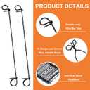 1000 Pcs 16 Gauge Rebar Tie Wire-6 Long with 2 Rebar Tie Tools, Double Loop Annealed Steel Wire for Concrete Construction, Masonry and DIY Projects