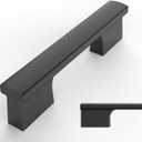 Amerdeco 10 Pack Matte Black Cabinet Pulls 3 Inch(76MM) Hole Centers Kitchen Cabinet Handles Hardware