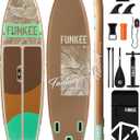 1134"6" Extra Wide Inflatable Stand Up Paddle Board, Sup Board with Removable Fins, Backpack, Floating Paddle, Safety Leash, Floating Phone Case for Adults & Youth of All Skill Levels