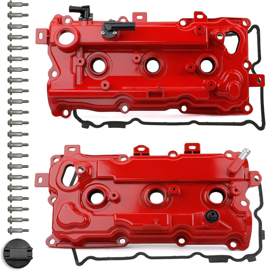 Aluminum Valve Cover Set Compatible with Nissan Pathfinder Murano Altima Infiniti QX60 JX35 3.5L V6 2007-2015 Replace 13264JN01A 13264JN11B