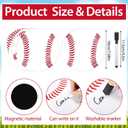 20 Pcs 7 Inch Baseball Magnets for Lockers Decoration Large Baseball Magnets Bulk with Black Markers for Senior Night 2026 Sports Themed Party Favors Banquet Exchange Gifts