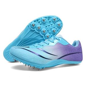 Track and Field Shoes Men Women Kids Spikes Shoess Boys Racing Shoes Girls Jumping Sneakers Purple.9