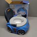Hot Wheels Blue Race Car Potty Training Toilet, Race Car Potty Seat Includes Detachable Toddler Toilet Seat and Kids Potty, Ages 12 Months and Up