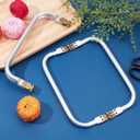 PH PandaHall 2pcs 8 inch U-Shaped Bag Handle Inner Kiss Clasp Lock Aluminum Purse Frame Handle Purse Bag Frame Tubular Frame Hardware Replacements for Makeup Bags Clutch Crafts DIY Projects