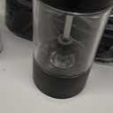 CIRCLE JOY Electric Salt and Pepper Grinder Set Automatic Salt and Pepper Mills Set with Easy-to-Carry Charging Base and LED Light, USB Rechargeable, Upgrade External Adjustable Coarseness (03/White&Black/Charging Base)