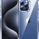 FNTCASE for iPhone 15 Pro Case: Clear Phone Cases Compatible with Magsafe Slim Anti Yellowing Military Grade Drop Protection Rugged Shockproof Protective Transparent Cell Phone Cover (B-Clear)