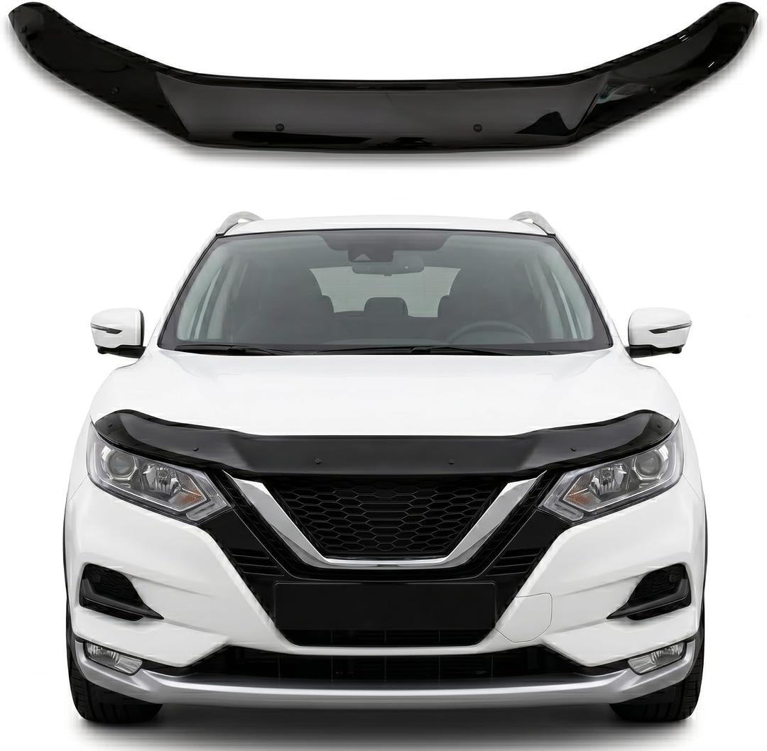 BMY Premium Acrylic Hood Bug Deflector for Nissan Rogue Sport 2020-2022, Front Hood Protector, Stone Guard & Bugflector Shield, Bug Guard, Black