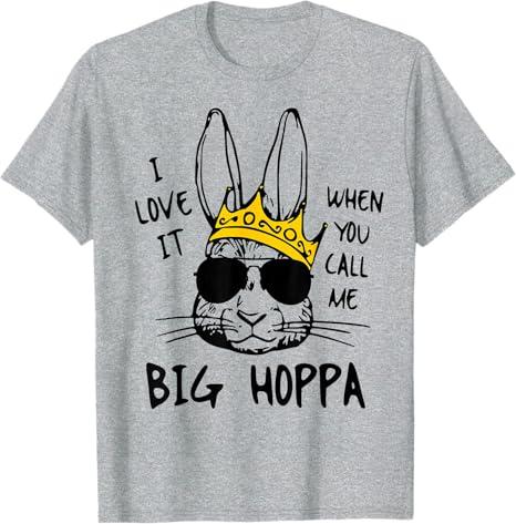 I Love It When You Call Me Big Hoppa Bunny Easter Kids T-Shirt Small