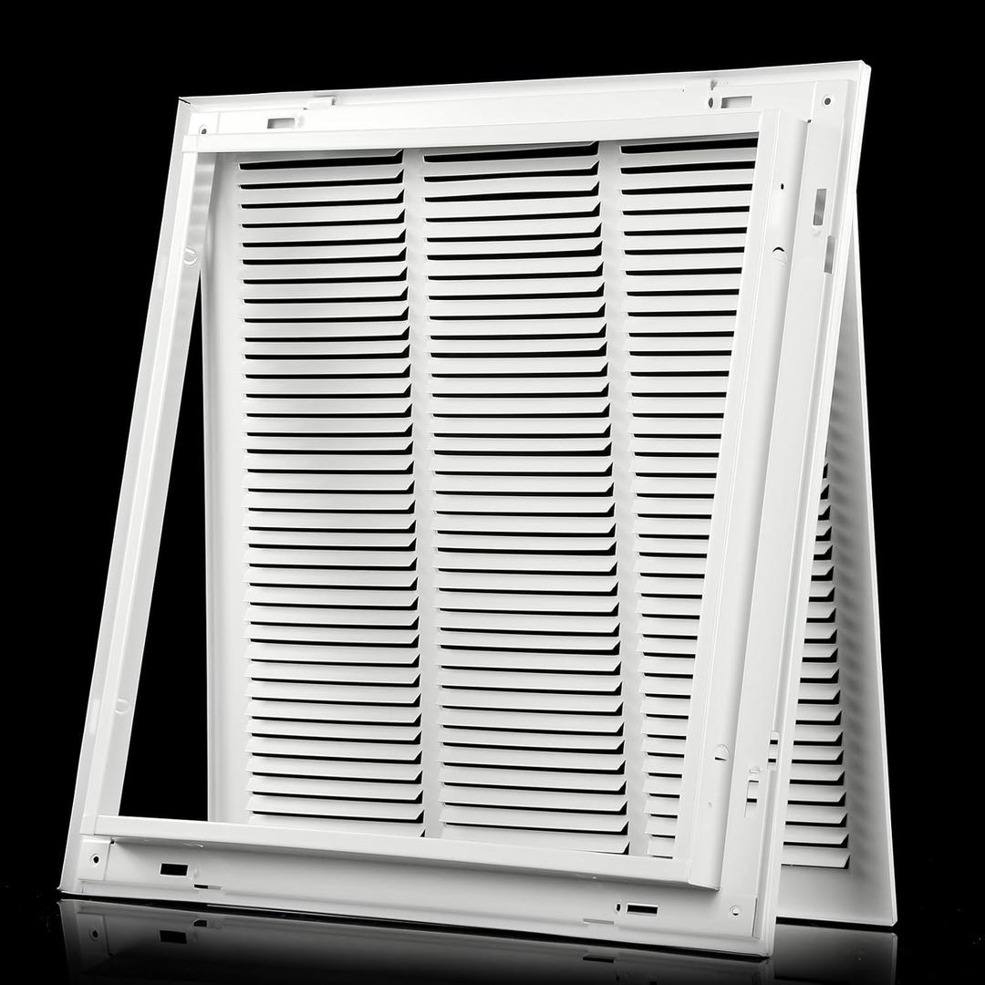 18x18 Return Air Grill [Duct Opening Size],Return Air Vent Cover for Sidewall and Ceiling,Steel Return Air Grill Removable Face/Door for 1-inch Filters(18"W x 18"H [Duct Opening])