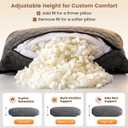 SUPA MODERN Adjustable Headrest Pillow for Recliner, Armchair & Sofa Breathable, Non-Slip Shredded Memory Foam with Washable Cover for Neck Support & Pain Relief (Straps), Medium