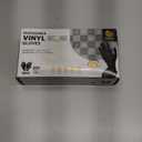 Black Vinyl Gloves, Food Grade Gloves Disposable Latex Free & Powder Free, Guantes for Cleaning Cooking Food Prep (Large)