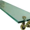 Kingston Brass BA1759PB Heritage Glass Shelf, Polished Brass, 2-1/2"