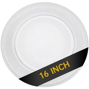Rotaglass 16" Microwave Glass Turntable Plate, 16" / 40.6cm Microwave Tray Replacement Glass Plate, Glass Tray Replacement for LG, GE, Magic Chef, Hotpoint, Panasonic, Kenmore, etc.