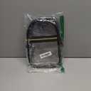 PACKISM Clear Sling Bag Stadium Approved - Clear Bag for Stadium Events & Holographic Bag for Music Festivals Jacquard Strap (01_black)