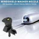 Windshield Washer Nozzle for Ford Explorer 2011-2018 Durable No.AR3Z17603A | Front Windshield Spray Nozzles Wiper Spray Washer Jet Black ABS 2 Pcs