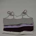 Fruit of The Loom Women's Spaghetti Strap Cotton Pullover Sports Bra Value Pack (36, Purple/White/Lilac/Grey)