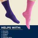 2 x Pembrook Premium Diabetic Compression Crew Socks for Women - Running Socks, Short Compression Socks for Women - 2 Pairs (Large)