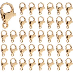 Pandahall 100Pcs 304 Stainless Steel Lobster Claw Clasps Real 18K Gold Plated 12x7x4mm Polishing Jewelry Clasps Connectors for Bracelet Necklace Jewelry Making