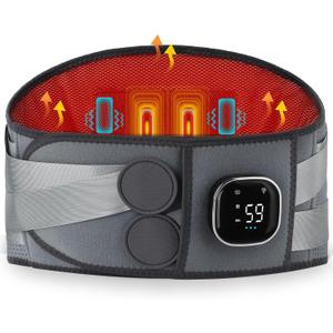 ALLJOY 67" Cordless Heating Pad for Back Pain Relief FSA HSA Eligible, Father's Day Gifts for Dad Men Women Mom, Portable Lower Back Massager with 3 Heat 5 Vibration, Lock Screen Supported