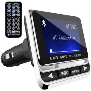 Bluetooth FM Transmitter for Car, Wireless Car Radio Adapter, Handsfree Auto Kit with Remote Control, MP3 Music Player Support USB Charger Siri Google Assistant U Disk/TF Card/Aux