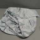 Rectangle Wipeable Tablecloth with Elastic, Fitted Waterproof Outdoor Tablecloth for 6 Foot Rectangle Tables, Picnic, Camping, 24"x48", White and Gray Marble