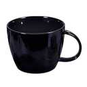 fMSDD Large Coffee Cup, Ceramic Black Coffee Mug, Wide Mouth Tea Cup Soup Bowl with Handle