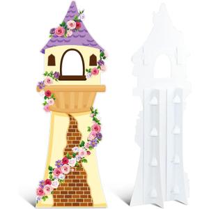 Tellingyou Purple Princess Party Decoration Kit, 67 x24 Large Purple Princess Cardboard Cutout Standup Decor Set for Wonderland Birthday Party Decor Photo Booths Backdrop Indoor Outdoor