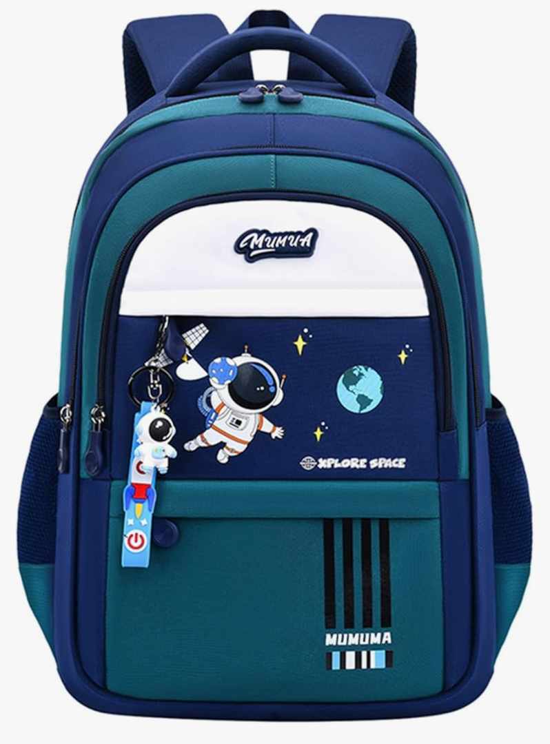 Boys Backpack Astronaut Sports Kids Backpack Space Schoolbag for Girls&Boys Elementary Student Bookbag