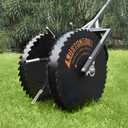Patented Rolling Lawn Coring Aerator Yard Grass Pulling Plugs Manual Aeration Tool Push Roller Rotary Compacted Garden Soil Loosening