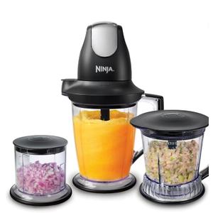 Ninja Blender Master Prep Food Processor with 450 Watt Base, 48oz Pitcher, 16oz Chopper Bowl, and 40oz Processor Bowl for Shakes, Smoothies, and Meal Prep, Black (QB1004) Ninja Blender Master Prep Food Processor with 450 Watt Base, 48oz Pitcher, 16oz Chopper Bowl, and 40oz Processor Bowl for Shakes, Smoothies, and Meal Prep, Black (QB1004)