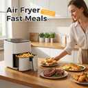 OLIXIS 3QT Air Fryer, Small Air Fryer with Digital PP Touch Panel, 400 Max Temp, Overheat Protection and Auto Shut-off, Nonstick and Dishwasher Safe Basket for Roast, Bake, Broil, Reheat, White