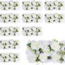 Flower Centerpieces for Tables - 10 Pack Wedding Arch Artificial Flowers White Arrangements Center Piece for Reception, Living Room, Kitchen, Dining Table Runner Decorations