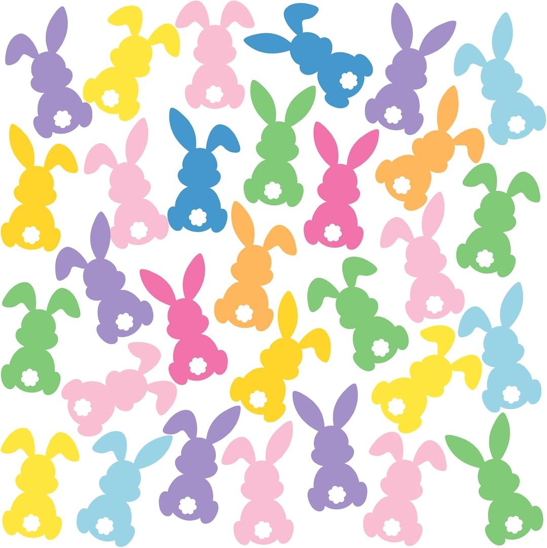 BBTO 30 Pcs Easter Garage Door Magnets Cute Bunny Rabbit Decals Colorful Garage Door Magnets Reusable Refrigerator Sticker Holiday Decorations for Decor Party Supplies