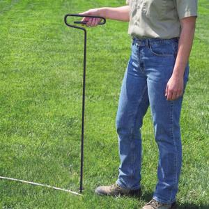 Zonon 38 Inch Steel Marking Cane Compatible with Measuring Tape, Black