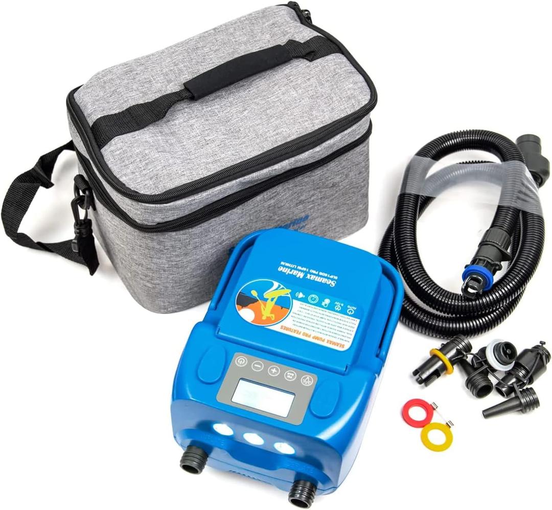 Seamax SUP 16DB Electric Air Pump for Inflatable SUP and Boat, Intelligent Firmware with Built-in Temperature Sensor and Timer